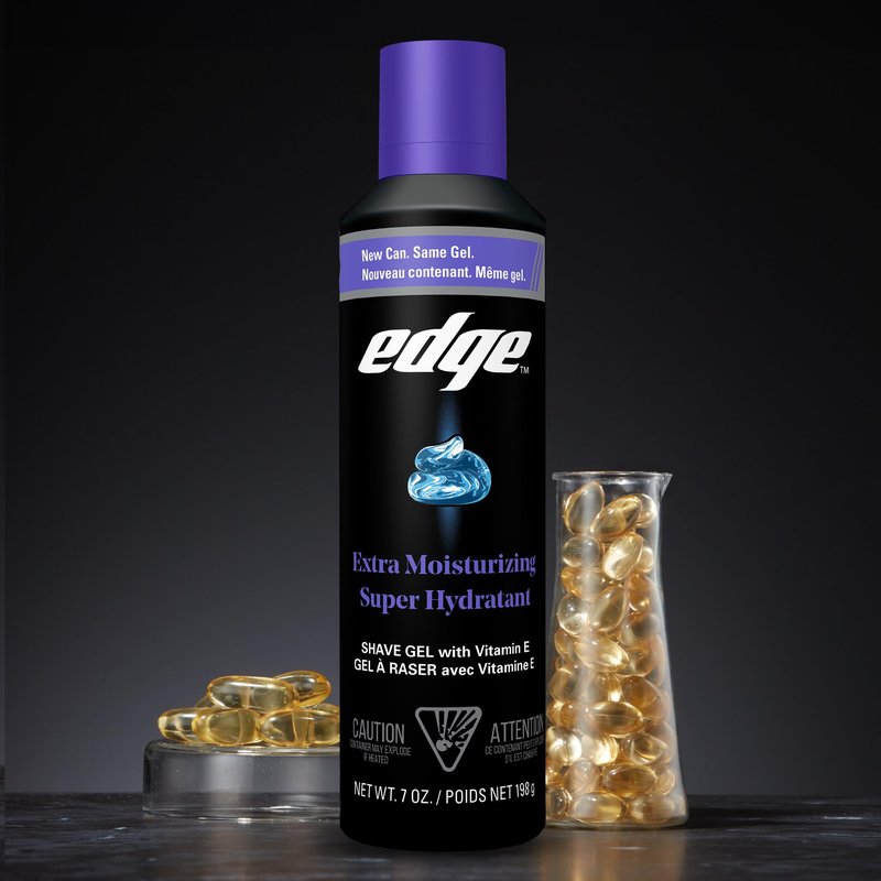 Edge Shaving Gel for Men, Extra Moisturizing with Vitamin E, (6 Pack) - Shave Gel For Men That Moisturizes, Protects and Soothes To Help Reduce Skin Irritation
