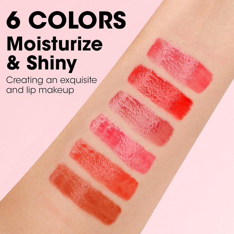 AZEN Lip Gloss Bulk Set - 50 Shimmery Shades for Women & Girls | Vibrant Color Variety