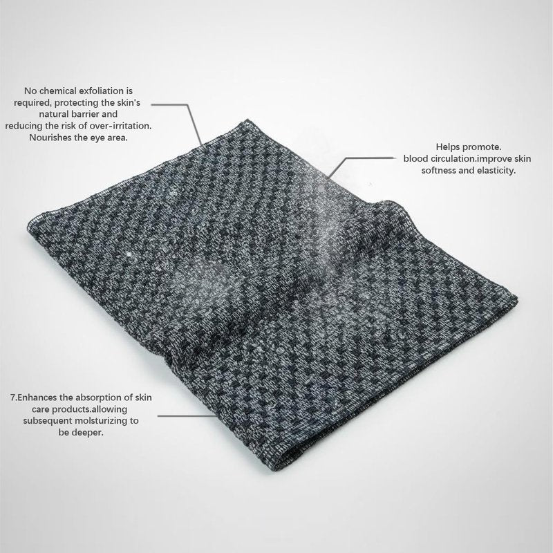 2PC Exfoliating Shower Towel 47" 2-in-1 Exfoliating Towel, Deep Exfoliating, Premium Scrub Wash Cloth for Body & Face, Sides Shower Washcloth for All Skin Types Woman and Men (2 Pieces in Black)