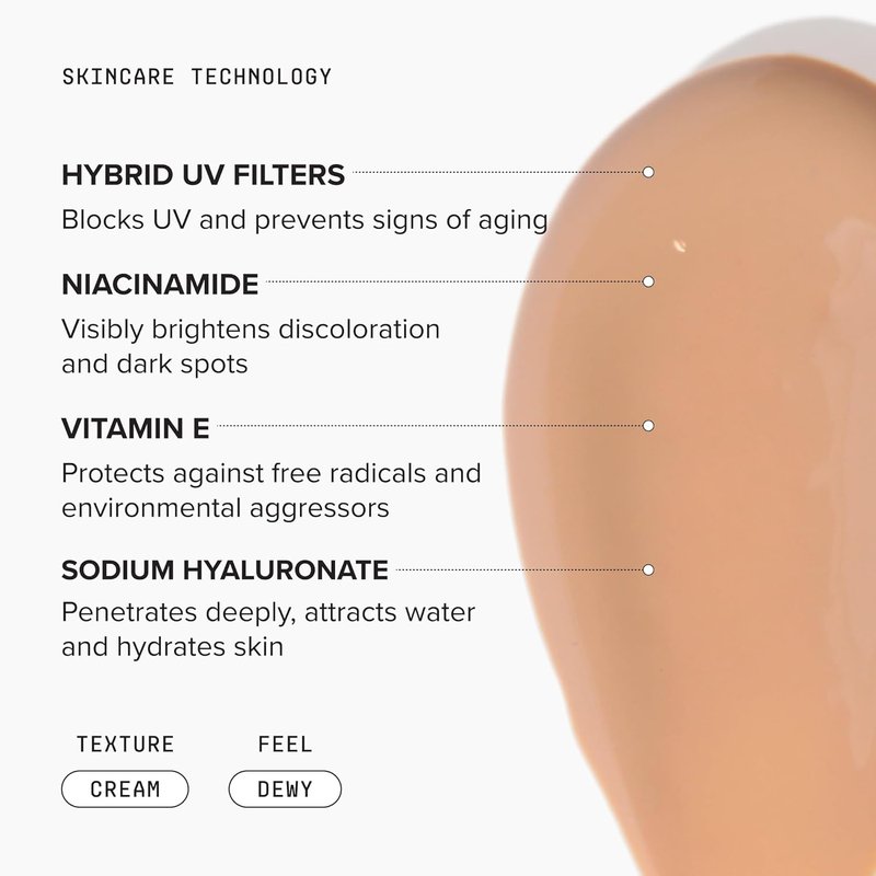 DRMTLGY Universal Tinted Moisturizer SPF 46 - Hydrating Tinted Sunscreen with Niacinamide & Hyaluronic Acid - 1.7 oz