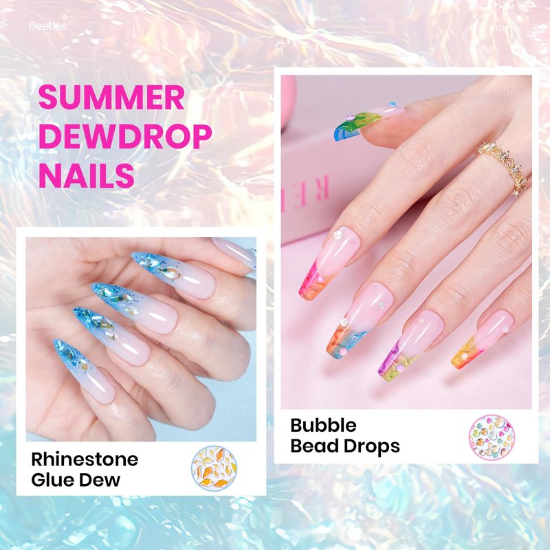 Beetles Jelly Gel Nail Polish Set - 20 Colors Summer Neon Rainbow Pink Yellow Purple Glitter Gel, Soak Off UV LED Gel Nail Kit with Base Matte Top Coat DIY Nail Art Sunbeam Jelly Gift for Women
