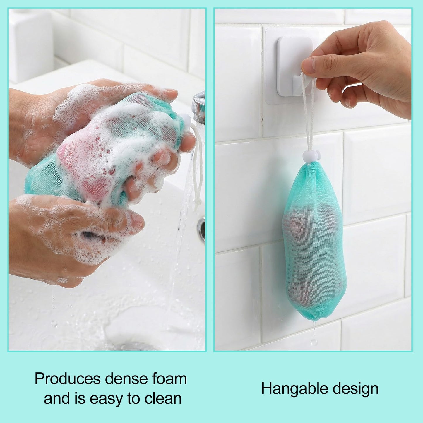 Soap Savers for Bars Soaps, 7 PCS Exfoliating Mesh Bar Soap Pouch Pocket Soap-Foaming Nets Sleeve Multicolor Bar Soaps Holder with Drawstring for Bath Shower Facial Cleaning Body Wash
