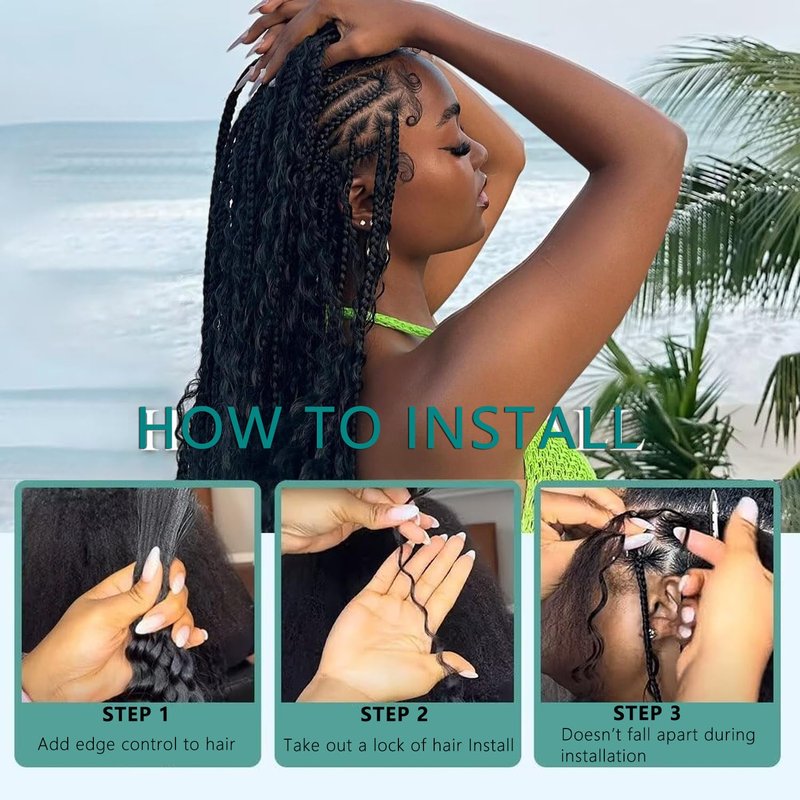 Human Braiding Hair for Boho Braids 110g 20 Inch Deep Water Wave Bulk Human Boho Hair for Braiding No Weft 12A Wet and Wavy Curly Human Hair Extensions 2 Bundles/Pack Natural Color