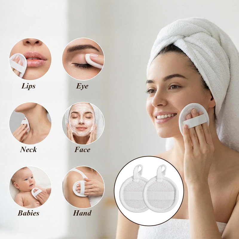 Afcabakila Natural Loofah Sponge Exfoliating Body Scrubber for Shower and Bath, Pack of 6 Pads & Glove, Natural Egyptian Luffa for Men and Women, Eco-Friendly Face and Body Clean