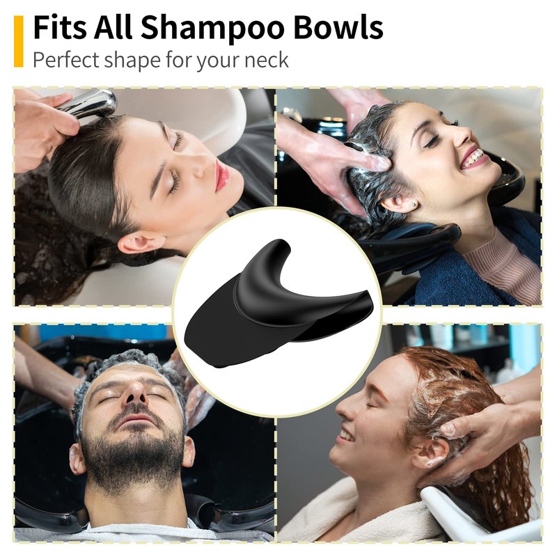 AISEELY Shampoo Bowl Neck Rest with Suction Cup, Silicone Neck Rest for Salon Sink, Shampoo Neck Cushion, Non-Slip Salon Neck Rest for Hair Washing Sink Neck Support, Neck Rest for Wash Basin