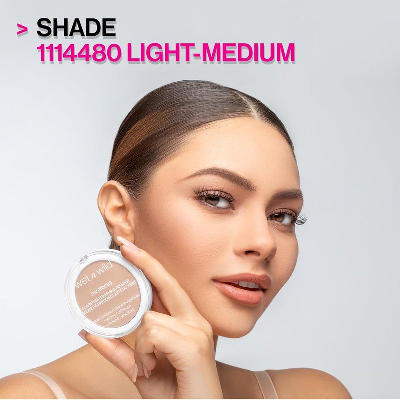 Bare Focus Clarifying Finishing Powder - Matte Pressed Setting Powder | Medium-Tan Shade