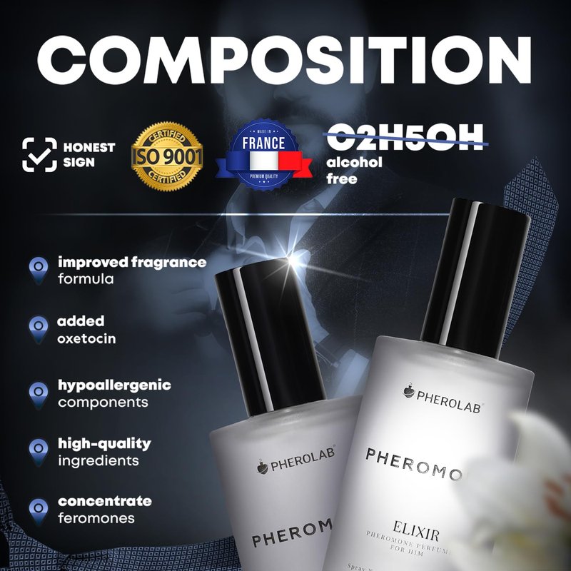 Elixir Pheromone Perfume for Him with Oxytocin to Attract Women - 1 Fl. oz Eau De Cologne Men