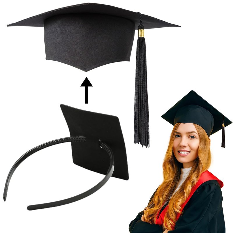 Pvoiue Graduation Cap Headband Insert - Adjustable Anti-Fall Design for Secure Hairstyle