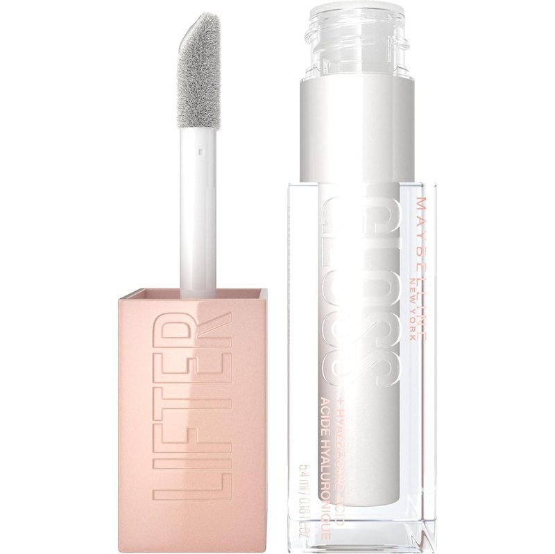 Maybelline Lifter Gloss - Hydrating Lip Gloss with Hyaluronic Acid for Plumper Lips | Pearl Silver Clear, 0.18 Ounce