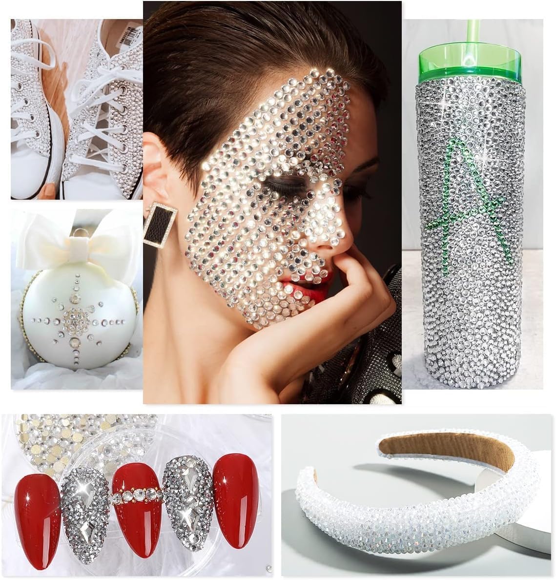 Transparent 3mm Resin Rhinestones - 5300PCS Flatback Bling Gems for Tumblers, Nails, Makeup & Crafts