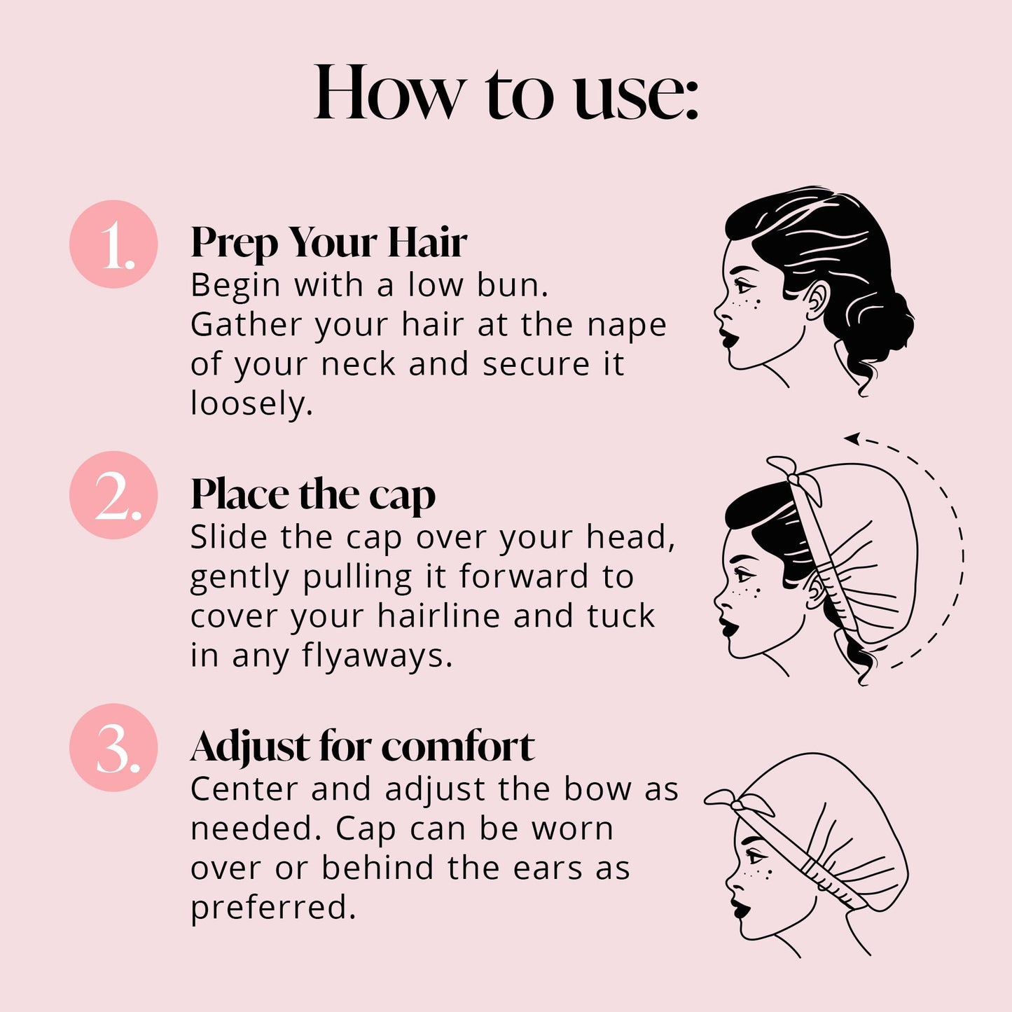 GRACE & COMPANY Luxury Shower Cap For Women - 100% Waterproof, Reusable, Washable & Breathable Shower Caps