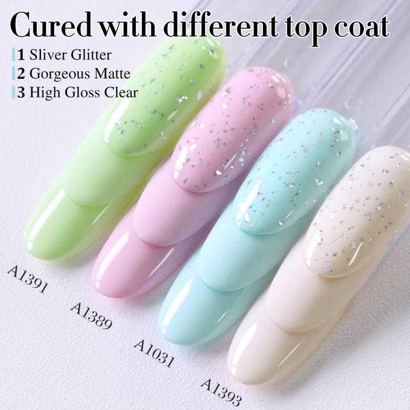 Double Rhythm 15ML Gel Nail Polish Pure Sheer Same Color Same Bottle Soak Off Gel Polish Art Manicure Salon DIY at Home for Women (Beige Pink-A1393)
