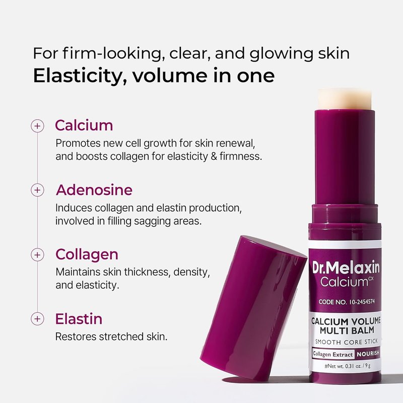 Collagen Multi Balm Stick - Firming Wrinkle Treatment with Calcium & Adenosine | 0.31 oz for Eyes, Neck & Face