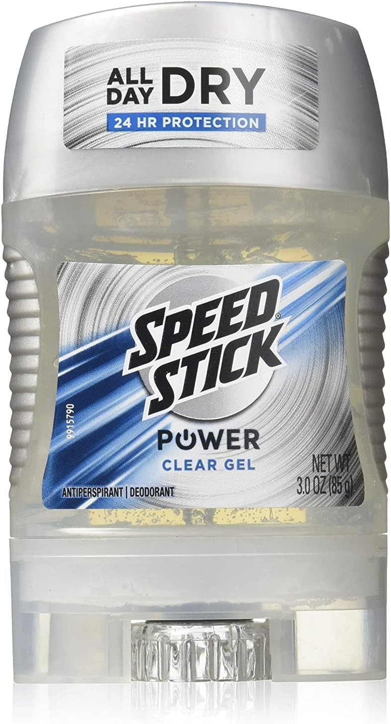 Speed Stick Anti-Perspirant Deodorant - Power Clear Gel, 3 oz | Pack of 8 for All-Day Freshness