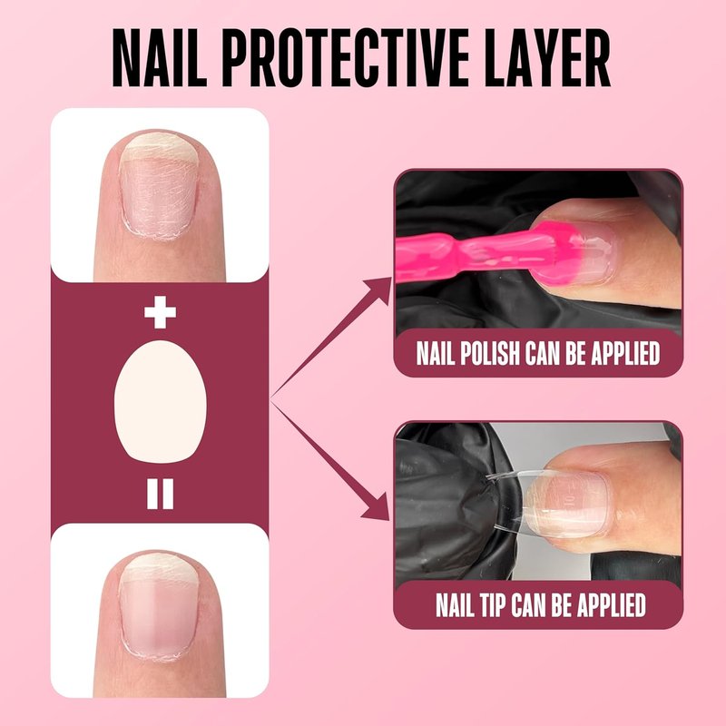 Pre-Cut Nail Shaped Repair Sheets - Easy Fix for Broken Nails | 42 Units with Slim File & Protective Layer