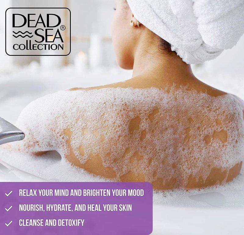 Dead Sea Collection Bubble Bath for Women and Men - with Lavender Oil and Pure Minerals - Nourishing and Moisturizing Skin - 33.8 Fl. Oz