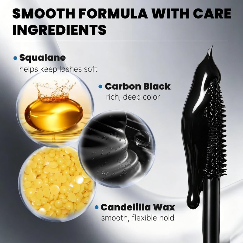 Skiennix Black Tubing Mascara - Volumizing & Lengthening Formula for Sensitive Eyes | 0.28 Fl Oz