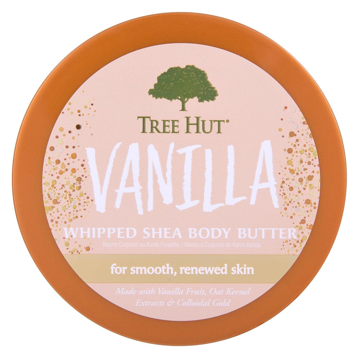 Tree Hut Vanilla Whipped Shea Body Butter, Long-Lasting Hydration for Soft, Smooth Skin, Nourishing Essential Body Care, Lightweight Moisturizer, 8.4 fl oz