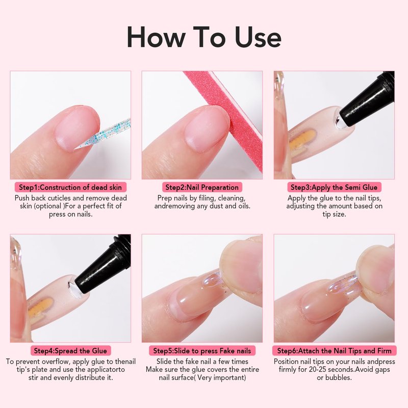 Curvlife Nail Glue Kit - Quick Drying 10g Semi-Solid Formula with 10ml Remover | Long-Lasting Press-On Nails