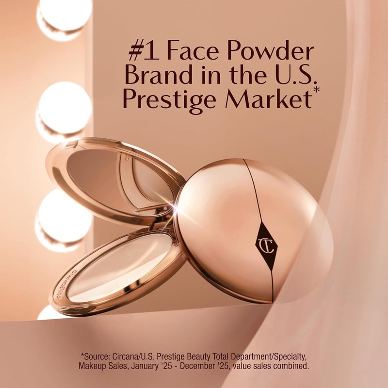 Charlotte Tilbury Airbrush Flawless Finish Setting Powder - Pore-Blurring Face Makeup for a Soft-Focus Finish