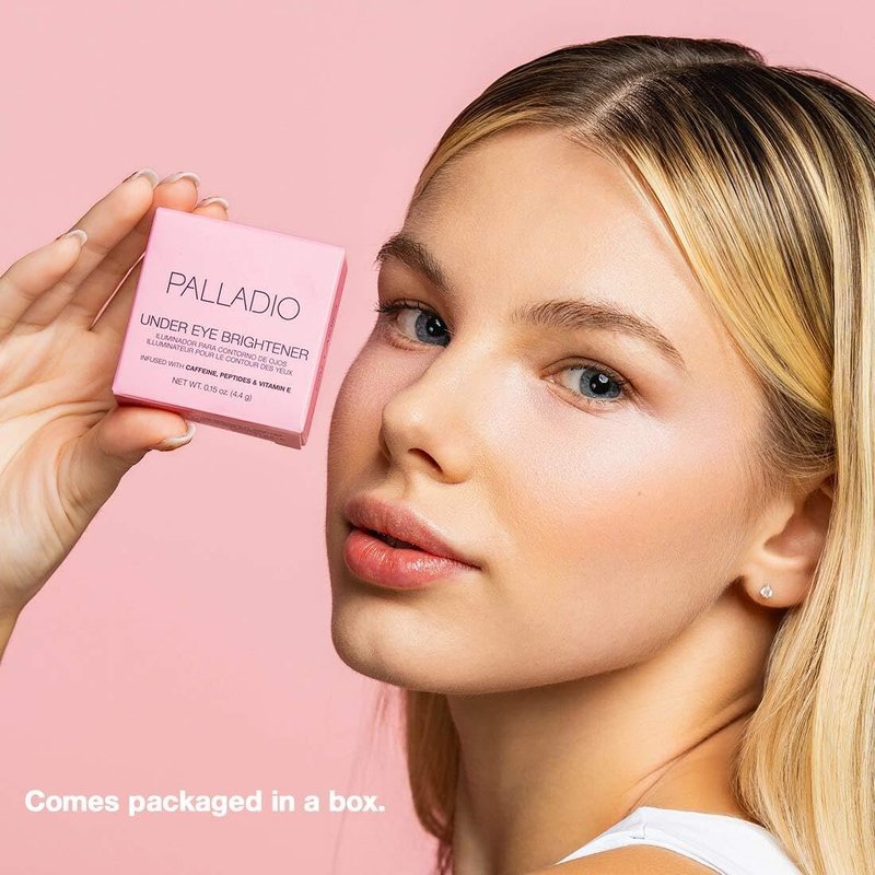 Palladio Under Eye Brightener - Conceal Dark Circles & Brighten Tired Skin | Light to Medium (Soft Pink)