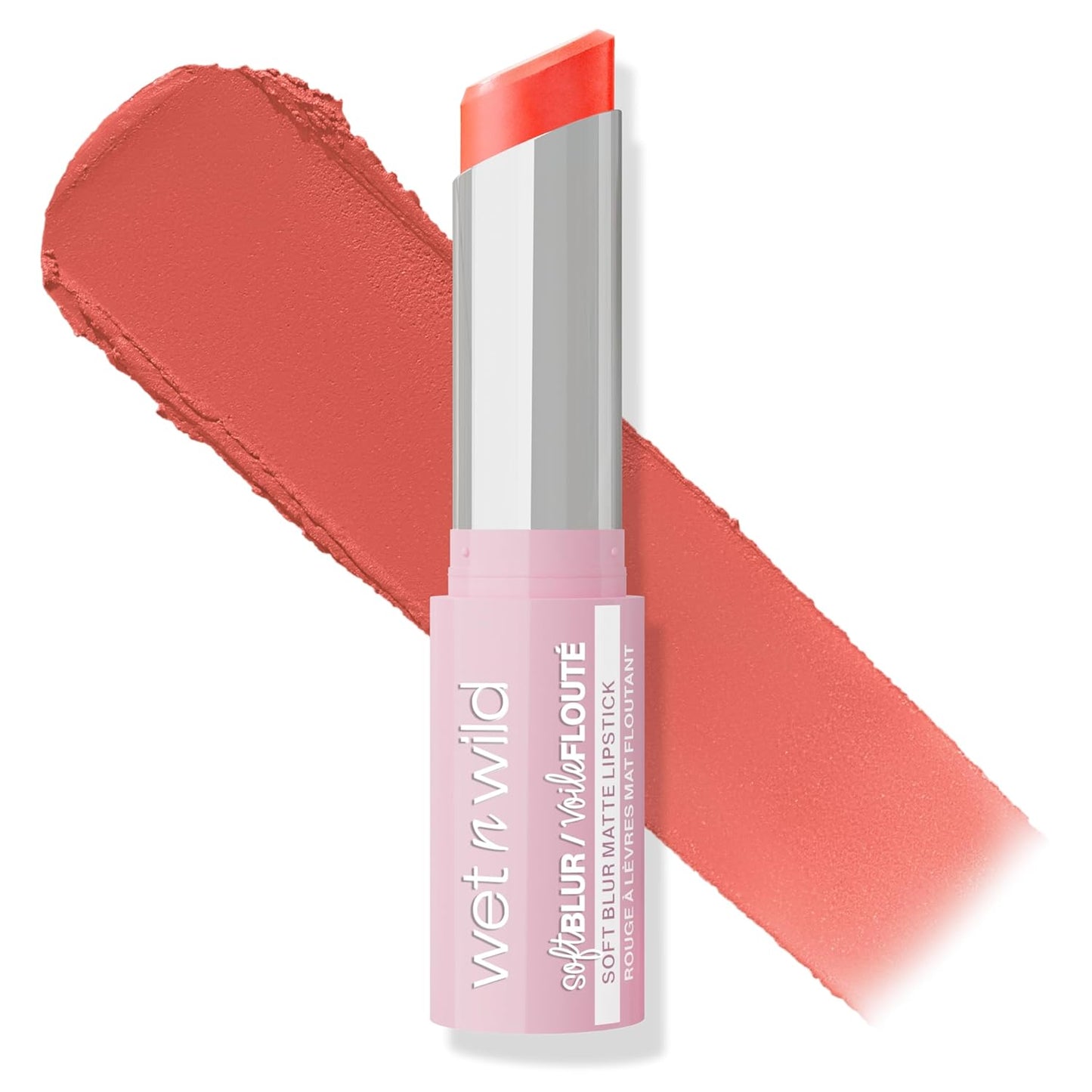 Wet n Wild Soft Blur Matte Lipstick - Velvety Semi-Sheer Color, Comfortable Wear | Apricot Smoothie