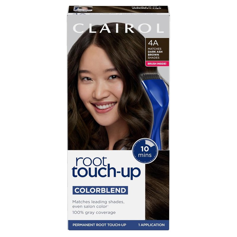 Clairol Root Touch-Up by Nice'n Easy Permanent Hair Dye, 4A Dark Ash Brown Hair Color | 100% Gray Coverage | Easy Brush Application | Matches Professional Salon Shades | Pack of 1