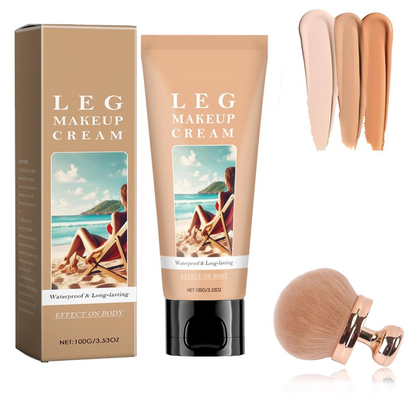 Body Coverage Perfector, Waterproof Sweatproof Body Makeup with Brush, Long Lasting Body Foundation for All Skin Tones (Medium)