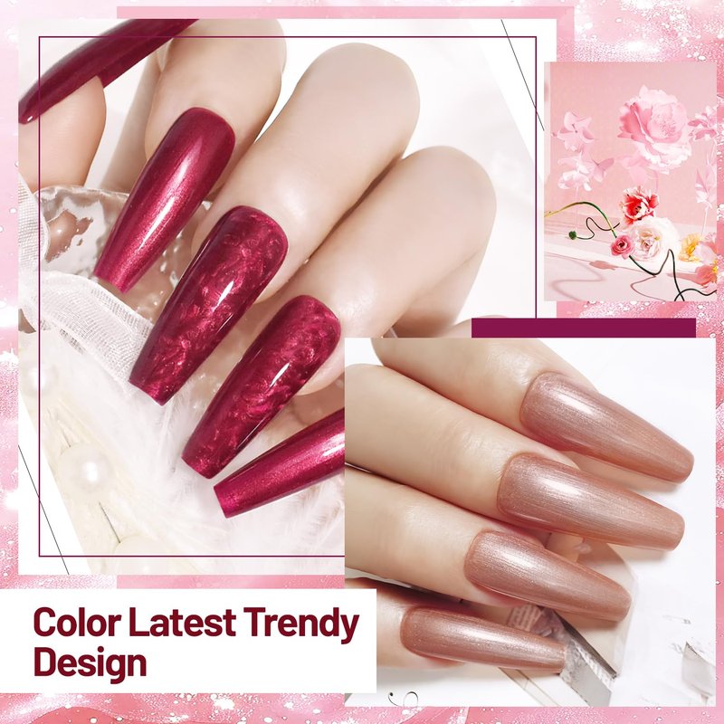 OpenLive Glitter Nail Polish Set - 6 Vibrant Colors for Stunning Nail Art | 10ml Each