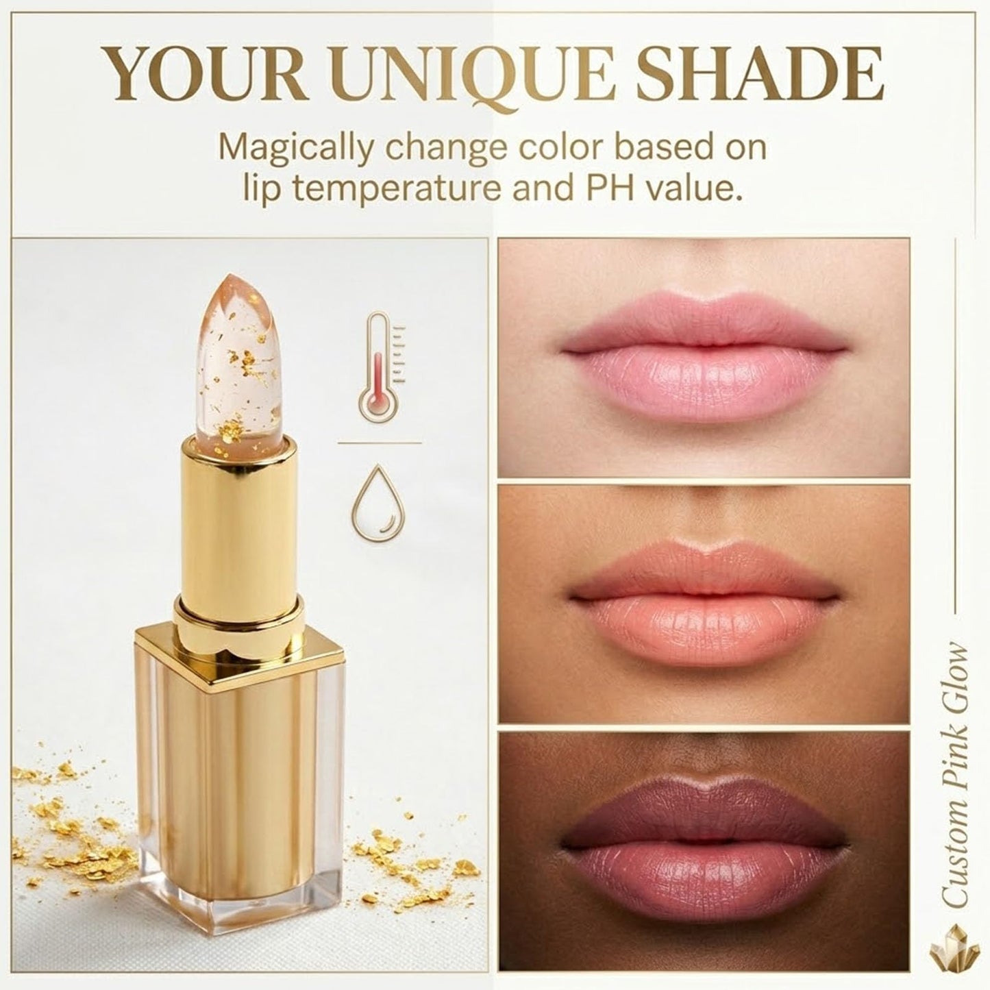 Yurisphere 2 Pack pH Color Changing Lipstick for Women, Clear Lip Stick That Adapts to Your Natural Tone, Long Lasting Moisturizing Lip Balm with Glossy Finish