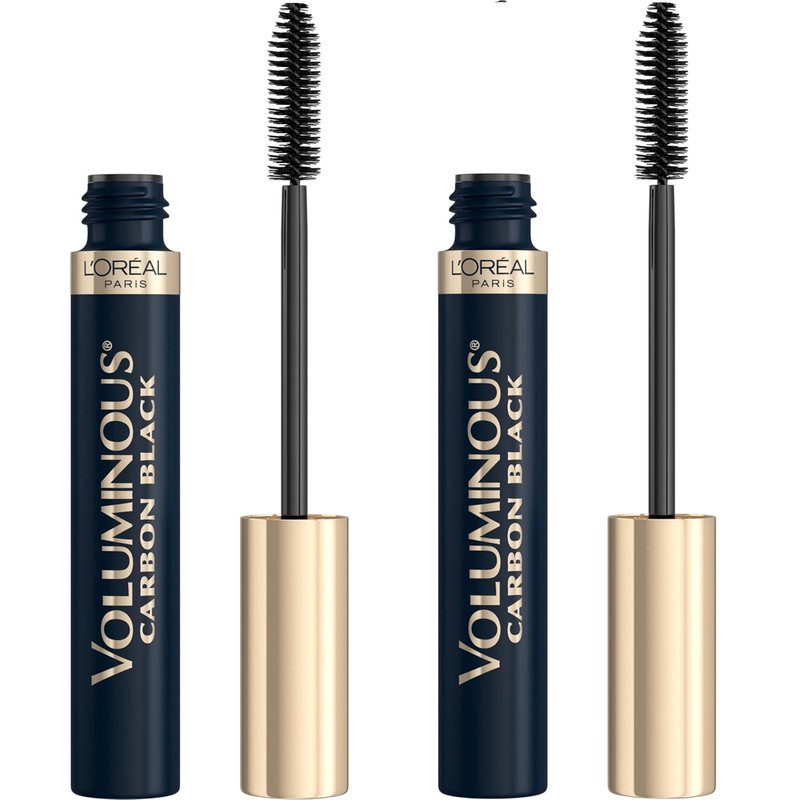 L'Oreal Paris Voluminous Mascara - Lengthening & Thickening Formula | Carbon Black, 0.26 Fl Oz, 2 Pack