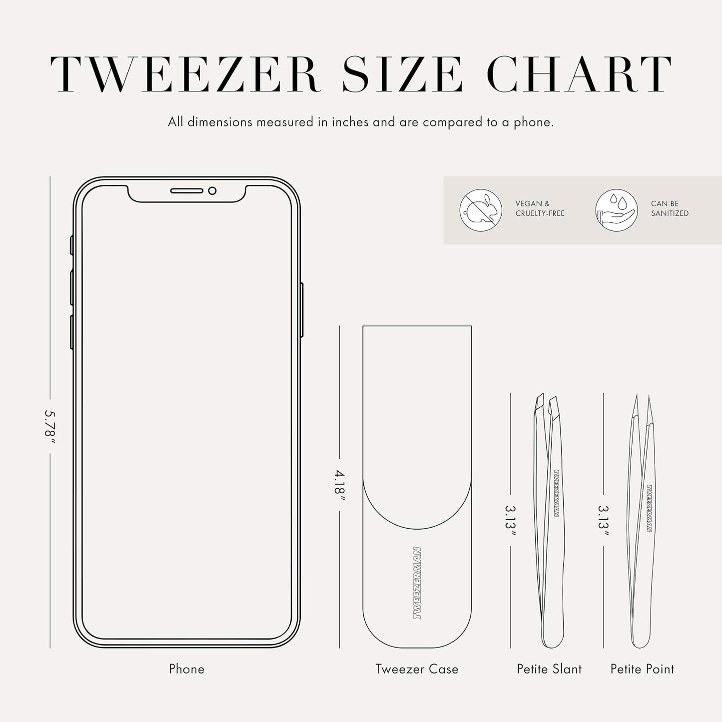 Tweezerman Tea Rose Petite Tweezer Set - Precision Tweezers for Eyebrow Shaping & Grooming