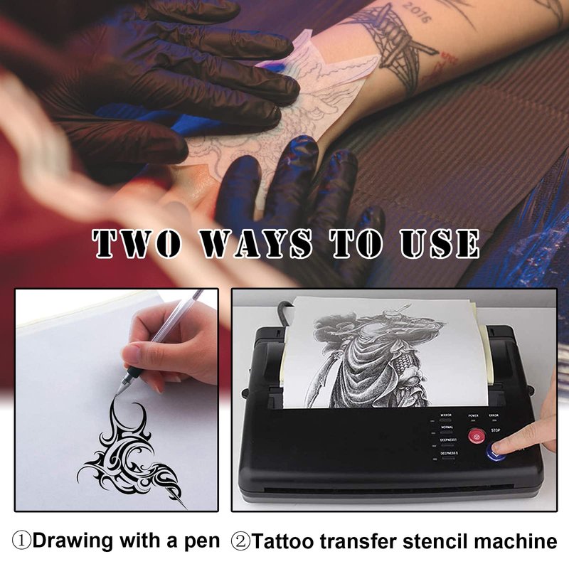 Rayyl 20PCS Tattoo Practice Skin with Transfer Paper Kit - Includes 5PCS Tattoo Practice Fake Skin and 15PCS Transfer Paper for Beginners & Experienced Artists…