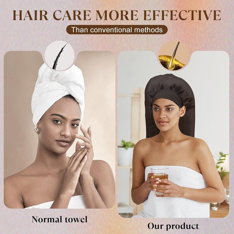 Hair Steamer Cap - Electric Thermal Deep Conditioning Spa Cap for Natural Hair | Home Use