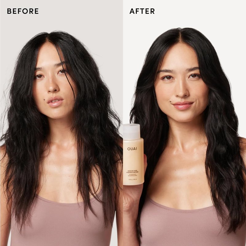 OUAI Medium Hair Shampoo & Conditioner Set | Sulfate-Free, Keratin & Shea Butter Formula - 10 Fl Oz