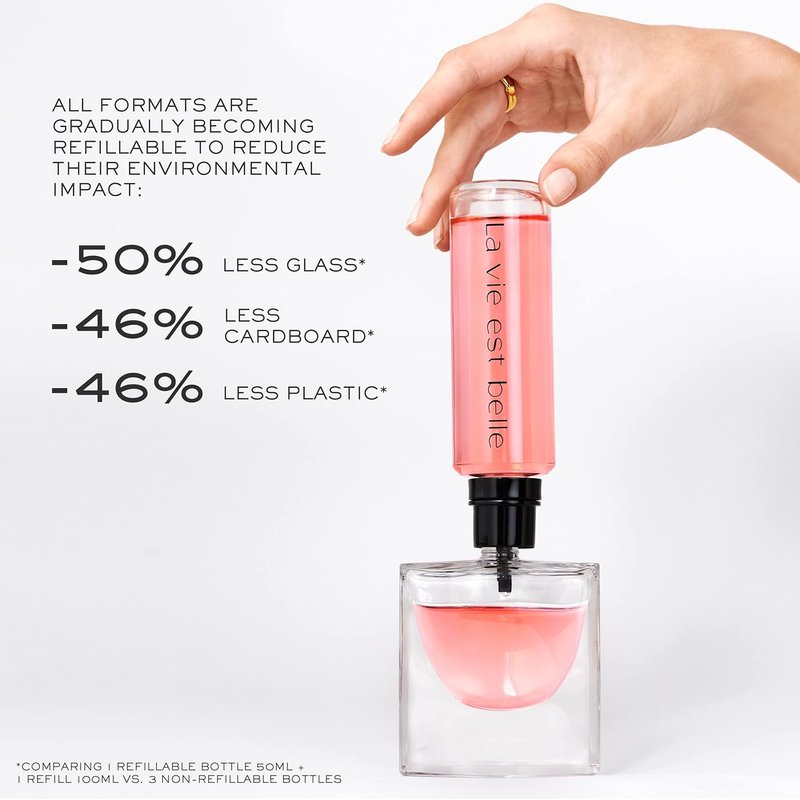 Lancôme La Vie Est Belle Eau de Parfum Set | Long-Lasting Women's Fragrance with Iris, Patchouli & Vanilla - 3.4 Fl Oz & 0.34 Fl Oz