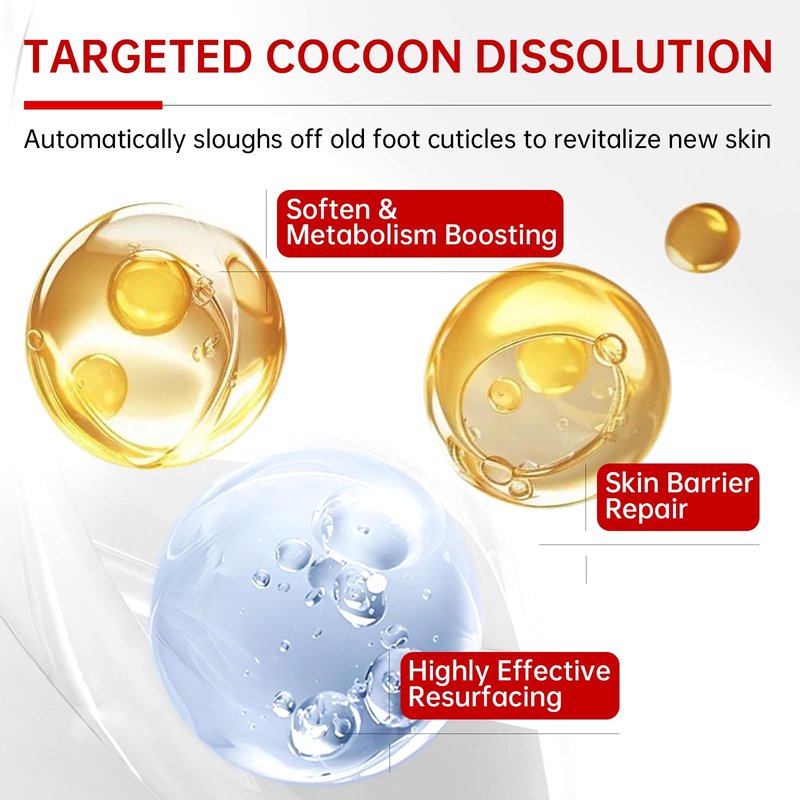 QQE 3 Pack Foot Peeling Mask, Hydrating Exfoliating Foot Mask for Dry Cracked Feet, Callus Remover & Cracked Heel Repair & Foot Care