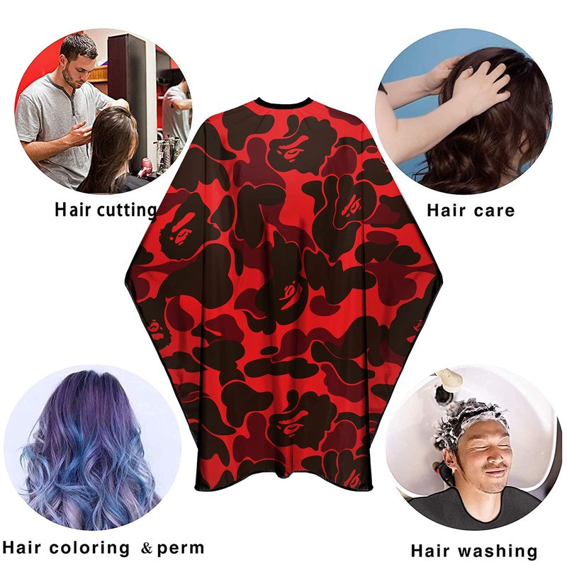 Barbohoo Barber Cape for Men Professional Hair Cutting Salon Cape with Snap Closures Waterproof Large Hairdressing Styling Cape Gown for Barber- 63”× 56” (New Camouflage C)