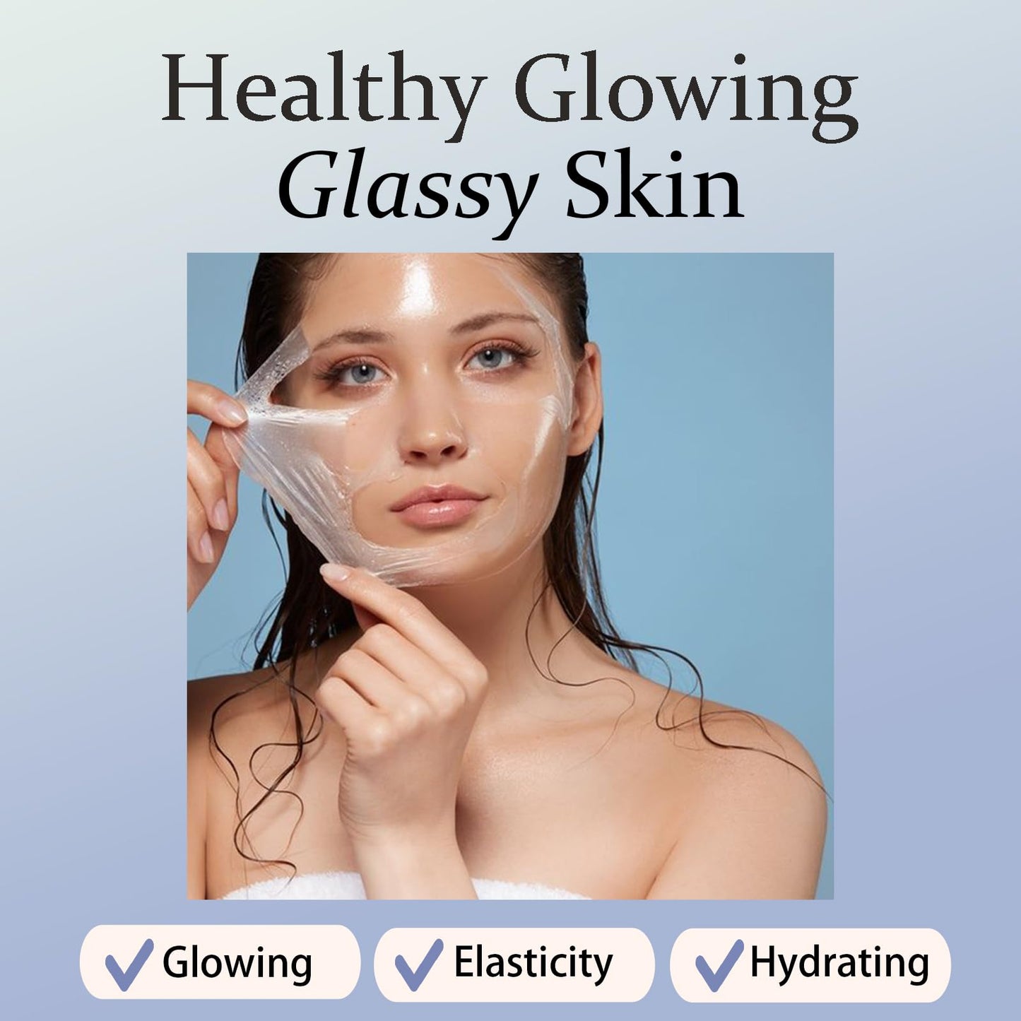 KISSIO Collagen Wrapping Mask Set,Enhance Serum and Peel Off Facil Mask for Elasticity,Hydrating,Glowing and Plumping Skin,Face Mask with Collagen,Peptide and Niacinamide,Skin Care