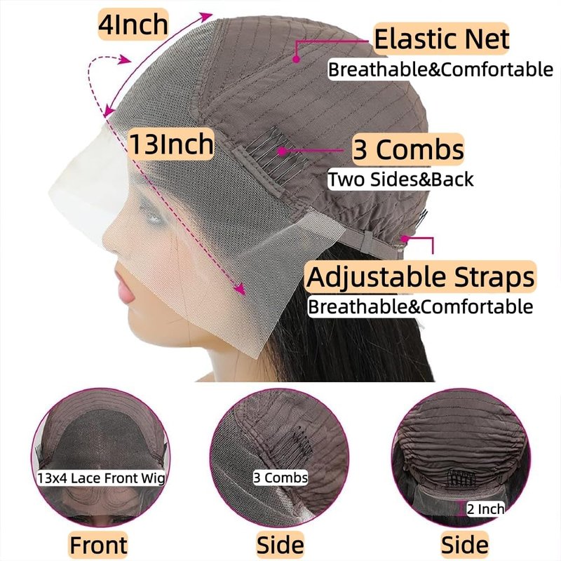30 Inch Ombre Highlight Lace Front Wig Human Hair Pre Plucked 13x4 HD Transparent 1B/27 ombre lace front wig Body Wave HD Lace Frontal Wigs Human Hair With Baby Hair Transparent 180% Density for Women