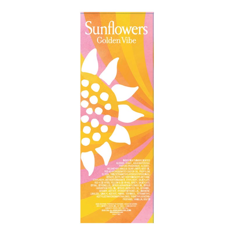 Elizabeth Arden Sunflowers Golden Vibe Women's Perfume, Floral Parfum, Notes of Vanilla, Petit Grain, & Coconut Flower, Eau de Toilette, 3.3 fl oz