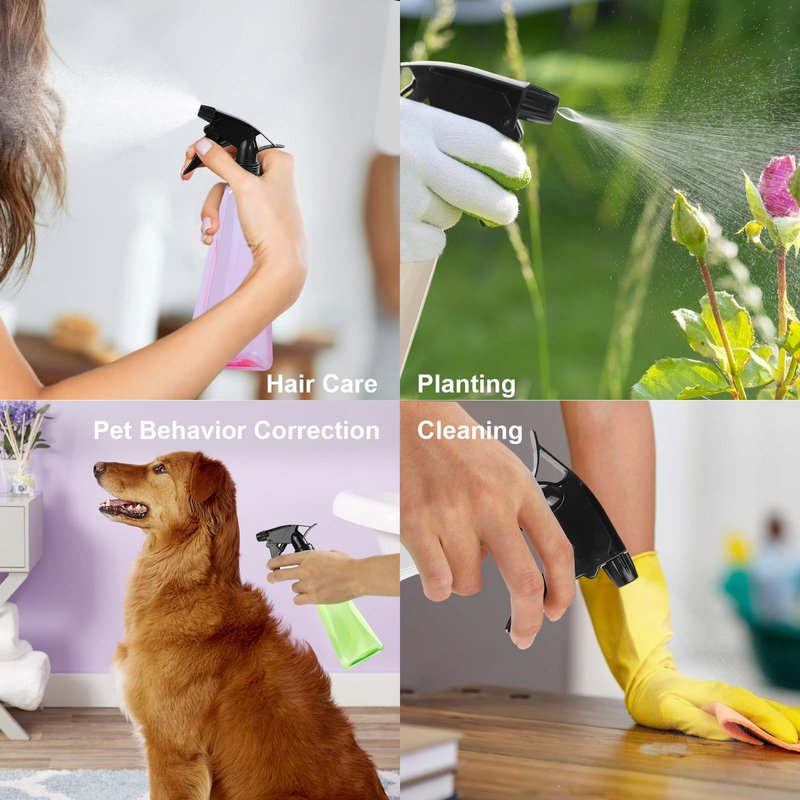 KREMORV Spray Bottles 12oz/350ml Empty Spray Bottles Refillable Mister Bottle with Multicolor for Cleaning, Plants, Hair, Cooking