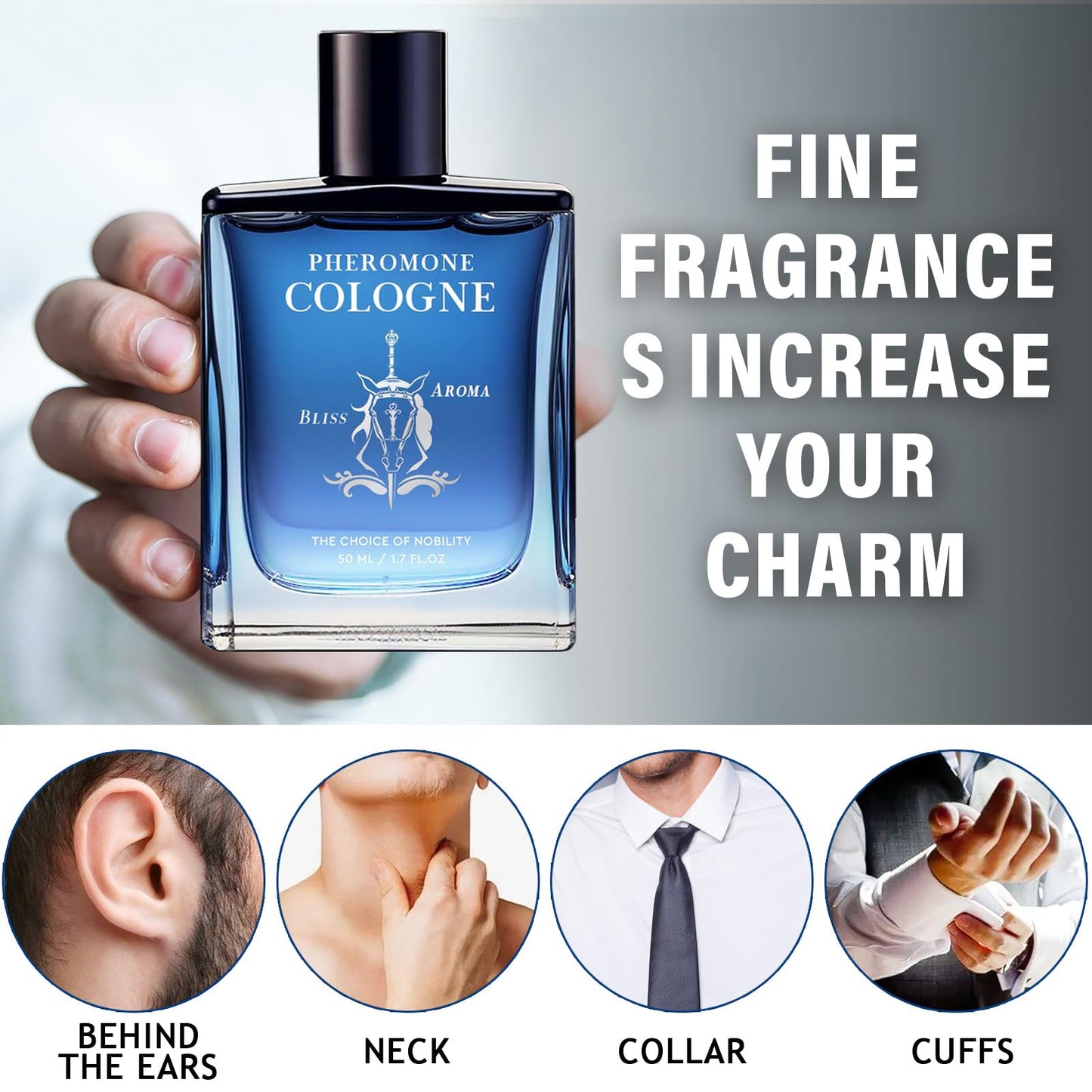 ZVBZVB Pheromone Cologne for Men, 1.7fl.Oz Cologne for Men, Long Lasting Daily Fragrance for Social Confidence, Non-Greasy Scent for Day or Night, Travel Friendly Gift for Him