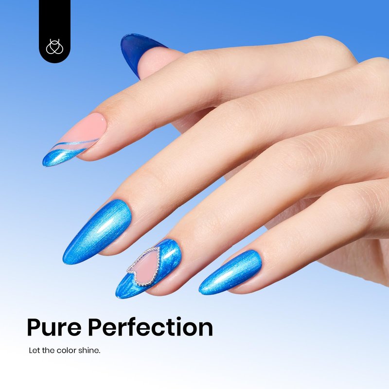 beetles Gel Polish Navy Blue Gel Nail Polish 0.51OZ Dark Blue Nail Art Manicure Salon DIY at Home UV LED Needed Gifts for Women Mystic Sea