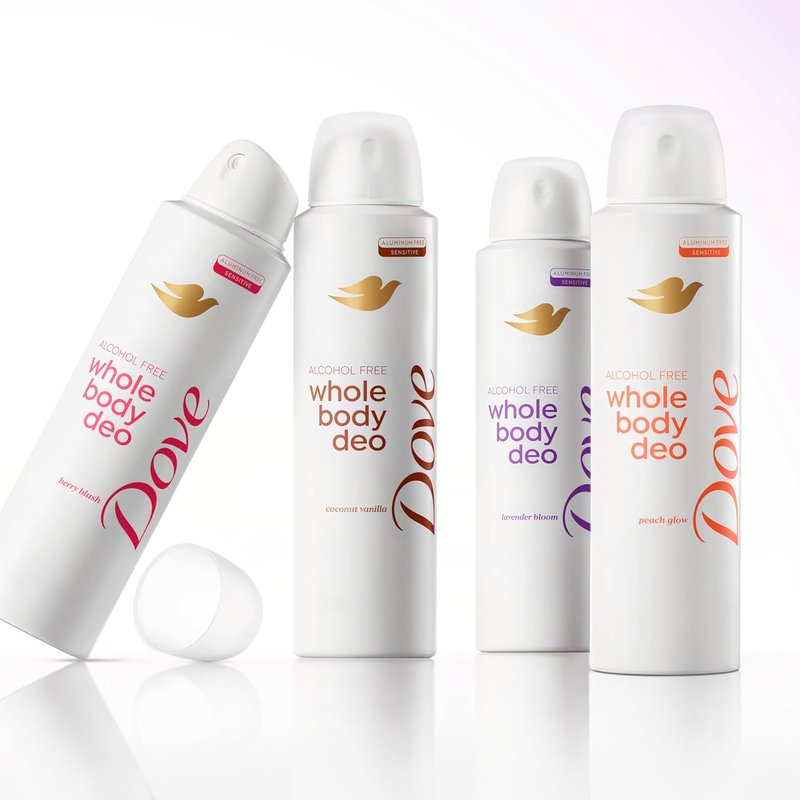 Dove Deodorant Spray for Women - Alcohol-Free, 72-Hour Odor Control | Lavender Bloom, 4 oz