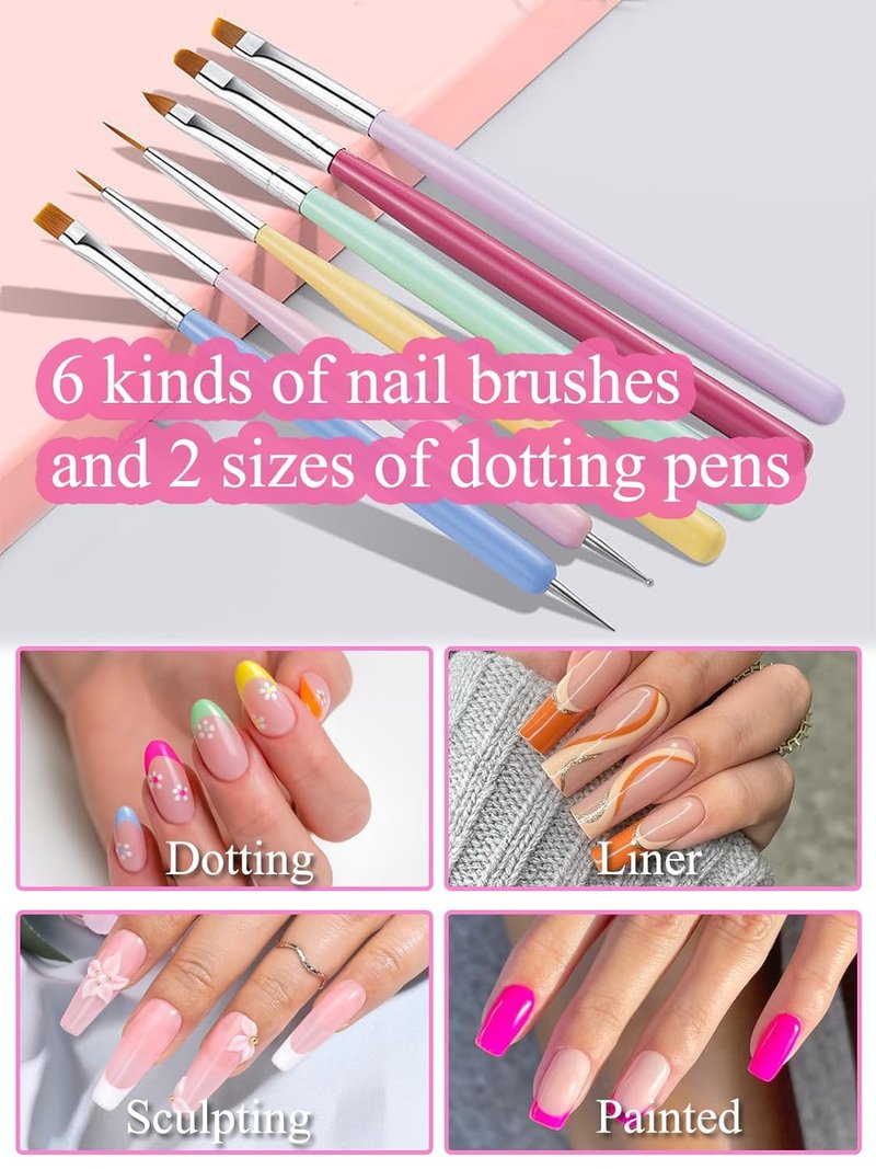 Regine Switzerland Gel Nail Polish Kit - Macaron Orange & Pink French Manicure Essentials