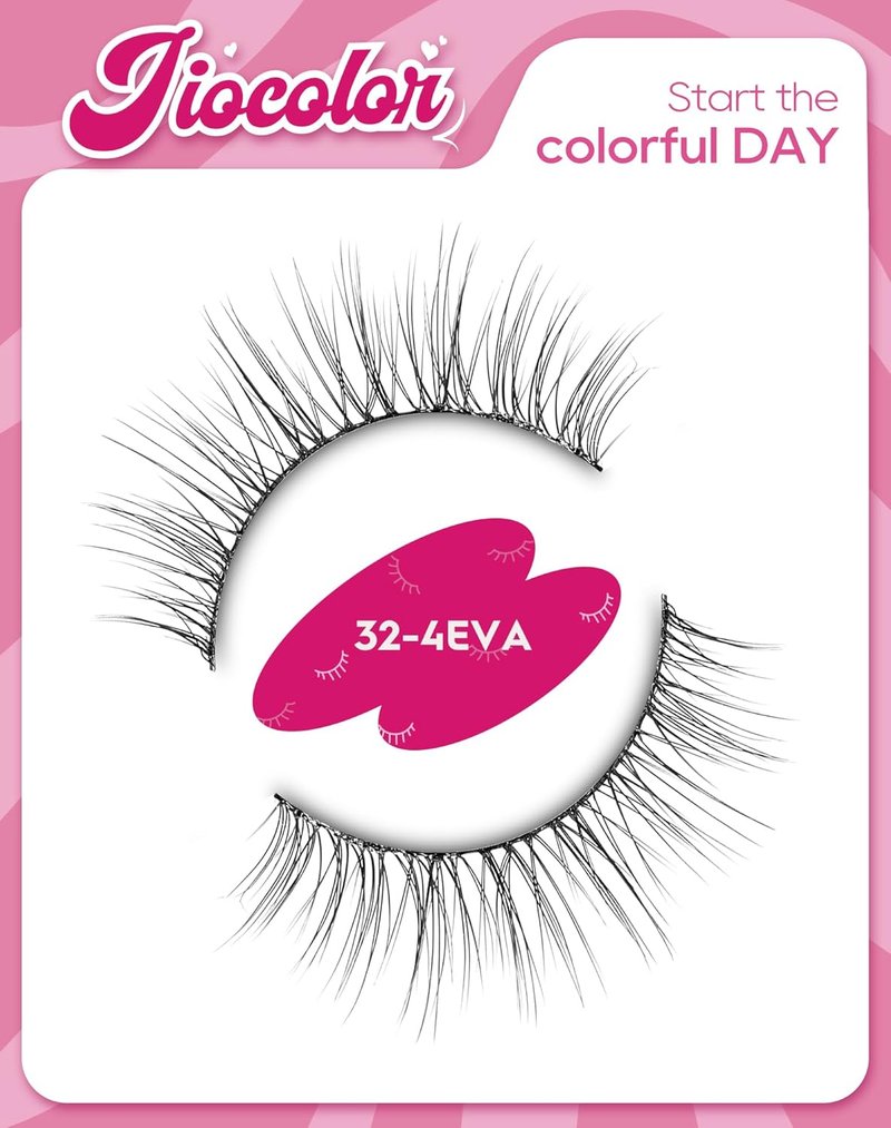 Natural Look Wispy False Eyelashes - C Curl Mink Lashes for Volume | 10mm Pack of Cute Lashes