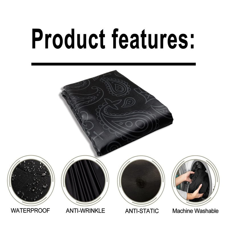 Pelocapa Barber Cape for Men, Haircut Cape with Snaps, Professional Salon Cutting Cape, Large Waterproof Hairdressing Cape Gown Apron for Hairstylist- 63”× 56”(Black Pattern)