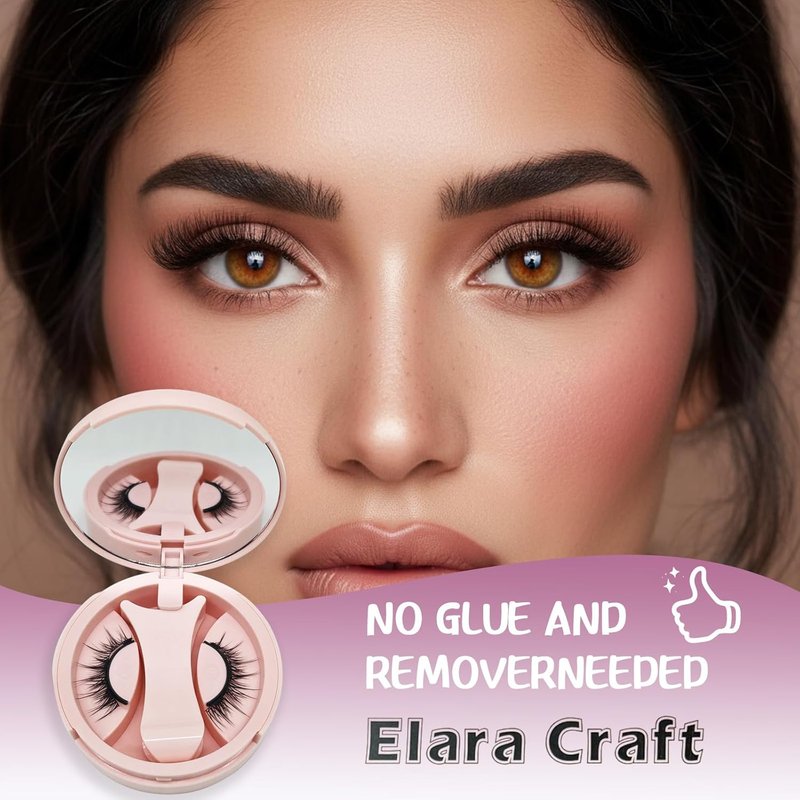 Skiennix Magnetic Eyelashes - No Glue Needed Soft Lashes Kit with Applicator | Reusable Natural Look