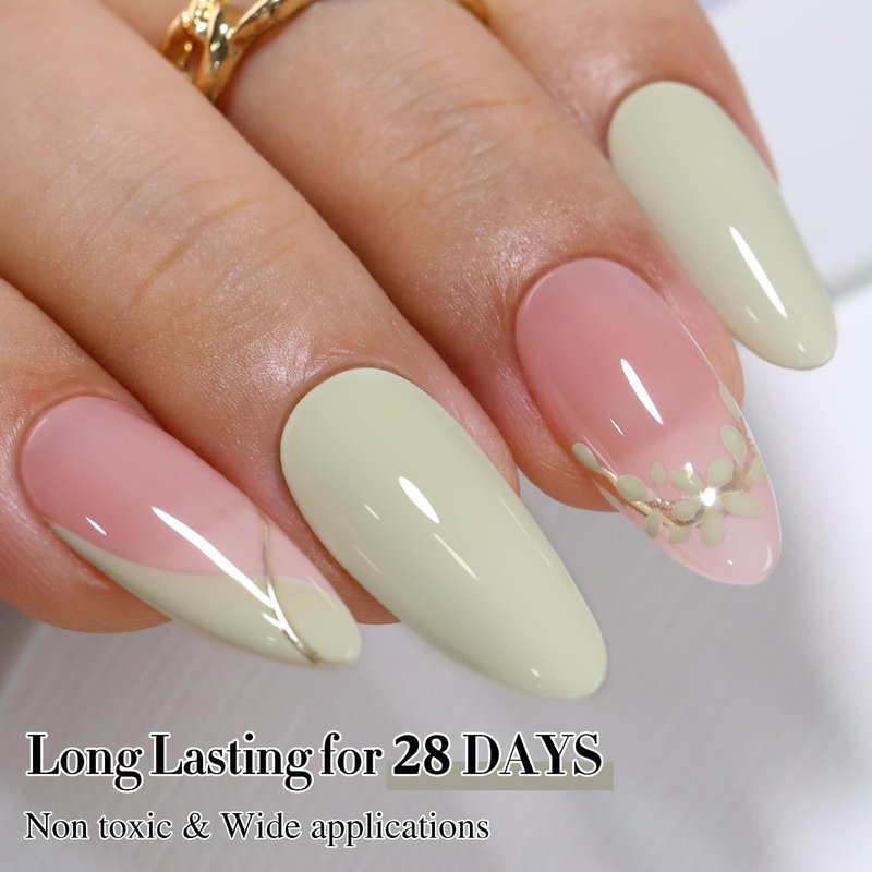 Light Gray Gel Polish - Double Rhythm 15ML Pure Sheer Soak Off | DIY Manicure for Women